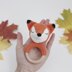 Crochet fox pattern rattle toy Amigurumi pattern baby teether