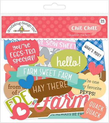 Doodlebug Odds & Ends Chit Chat Die-Cuts - Down On The Farm, 94/Pkg