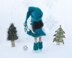 Knitted flat outfit Christmas Tree  for 8-9 inch dolls