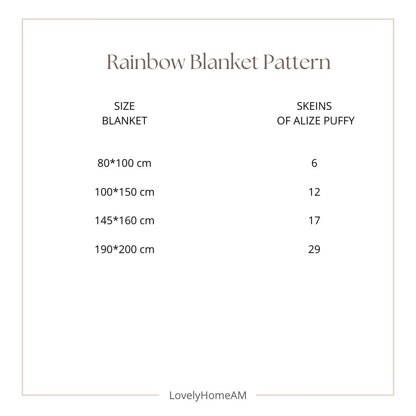 Rainbow Blanket Pattern