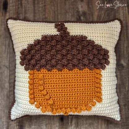 Bobble Stitch Acorn Pillow