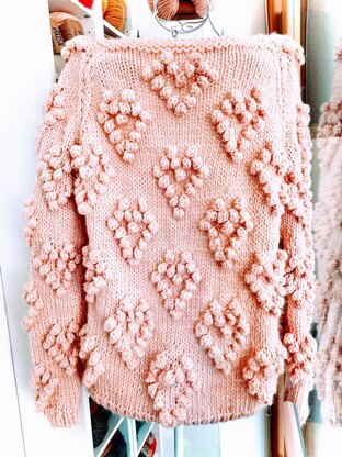 BUBBLY LOVE Cardigan Knitting pattern by made.by.MoMi LoveCrafts