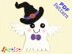 Ghost + Hat Halloween Applique