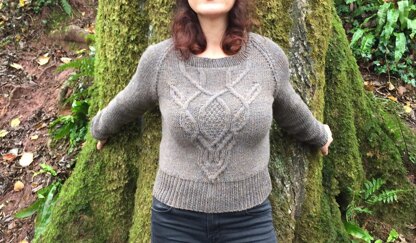 Deer Skull Cable Sweater Knitting pattern by Jacquira Knitsthatfit