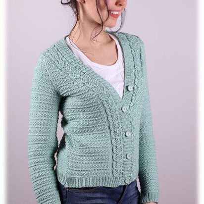 Womens Cardigan in Plymouth Yarn Cashmere De Cotone - 3011 - Downloadable PDF