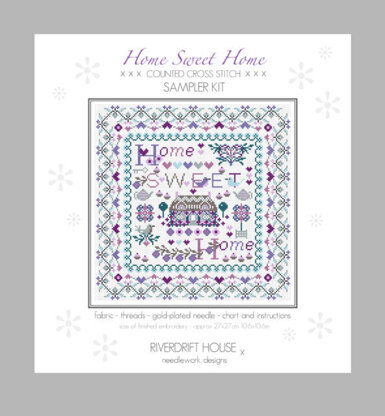 Riverdrift House Home Sweet Home Cross Stitch Kit - 27cm x 27cm