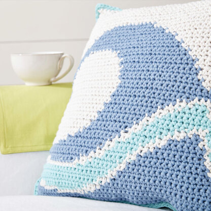 Catch A Wave Crochet Pillow in Bernat Maker Home Dec - BRC0520-001617M - Downloadable PDF