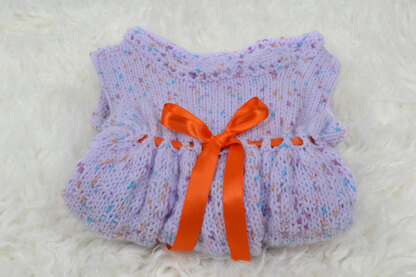 Dress & Headband in DY Choice Baby Joy DK Print - DYP164