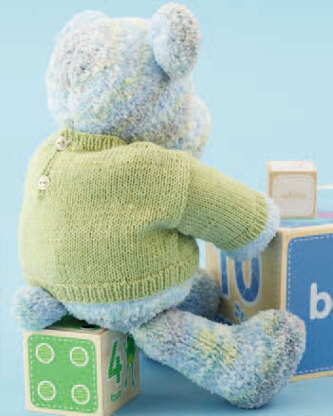 Bear with Sweater in Sirdar Flurry Chunky and Snuggly DK - 4859 - Downloadable PDF