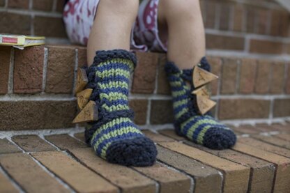 Buttoned Slipper Socks