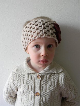 Rose granny square headband