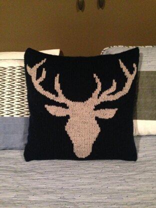 Stag Head Cushion