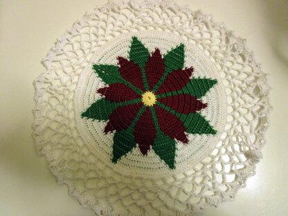 Poinsettia doily