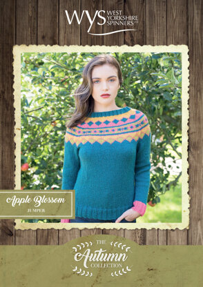 Apple Blossom Sweater in West Yorkshire Spinners Bluefaced Leicester Solids Aran - Downloadable PDF