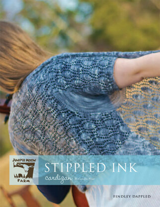 Stippled Ink Cardigan in Juniper Moon Farm Findley Dappled - JMF04-08