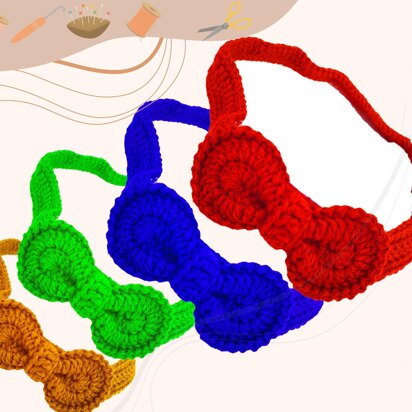 A crochet headband .