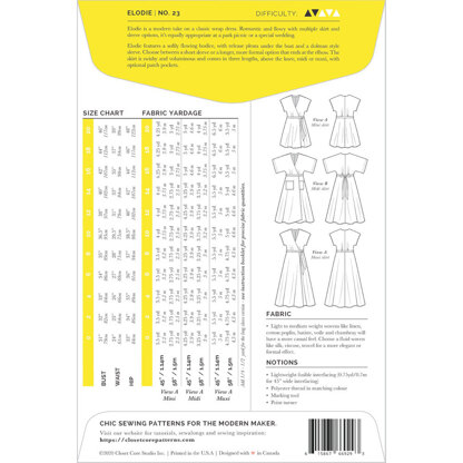 Closet Core Patterns Elodie Wrap Dress CCP023 - Sewing Pattern