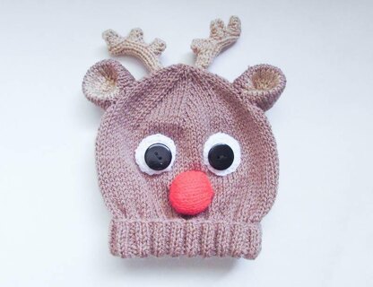 Reindeer Animal Baby Beanie Hat