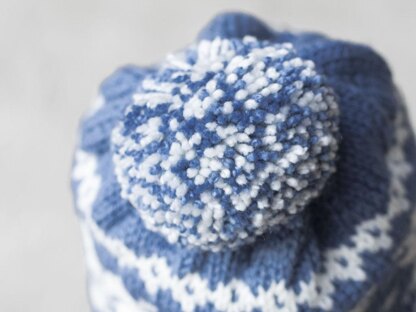 Knit Frozen Snowflakes Beanie