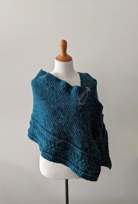 Braided Cable Wrap or Poncho