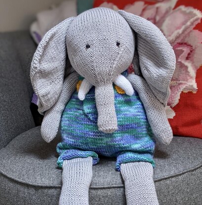 Edmund Elephant Cuddly Knitted Toy