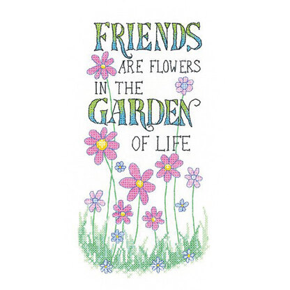 Heritage The Garden of Life Cross Stitch Aida Kit - 10.5cm x 21cm