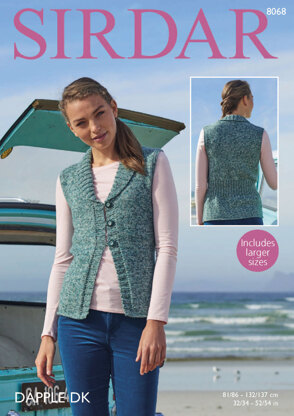 Woman’s Waistcoat in Sirdar Dapple DK - 8068 - Downloadable PDF