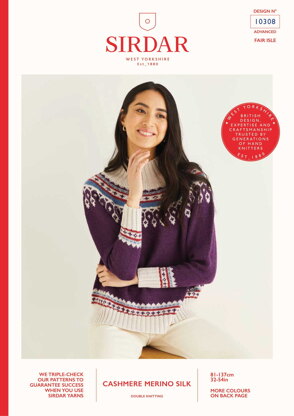 Sweater in Sirdar Cashmere Merino Silk DK - 10308 - Downloadable PDF