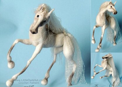 043 Horse White Dream with wire frame Amigurumi Ravelry