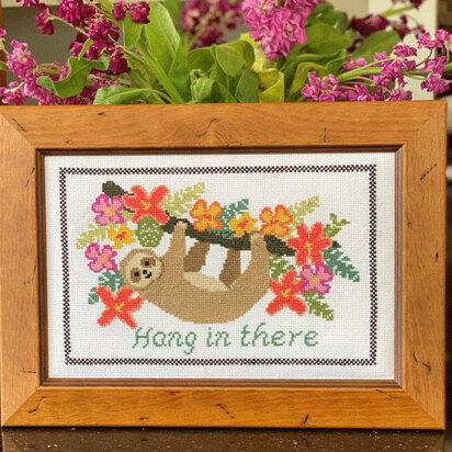 Historical Sampler Company Hang in There - Downloadable PDF