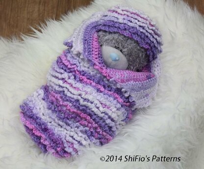 Crochet Pattern doll ruffled cocoon #164