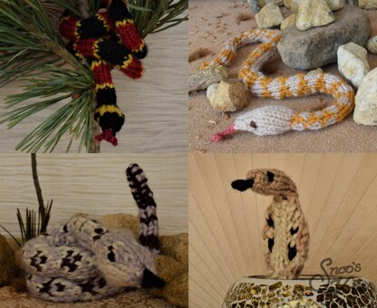 Four Snake Species Plus Basic Snakes Snoo's Knits