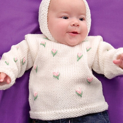 Rosebud Hoodie in Caron Simply Soft - Downloadable PDF