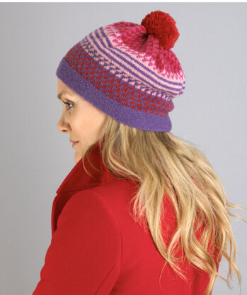 Billie Fairisle Hat - Free Knitting Pattern in MillaMia Naturally Soft Sock