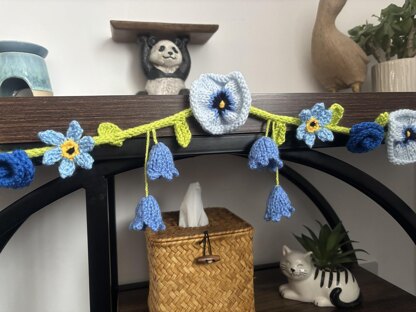 Blue Flower Garland