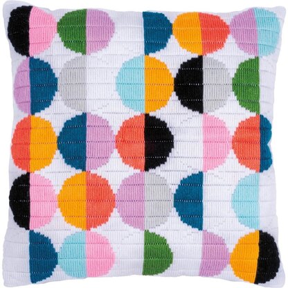 Vervaco Circles Long Stitch Cushion Kit - 40 x 40 cm