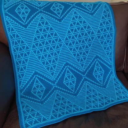 Engaging Mosaic Crochet Afghan