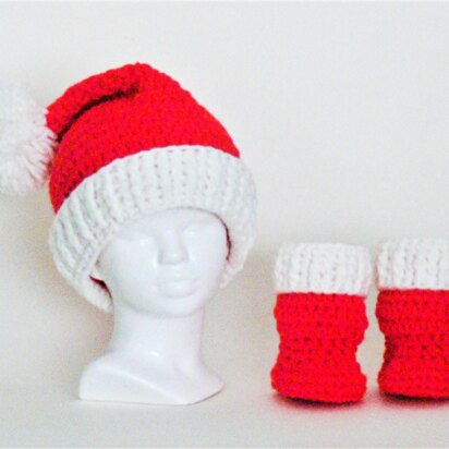 Santa Hat and Baby Boots # 331