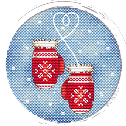 Mittens Cross Stitch PDF Pattern