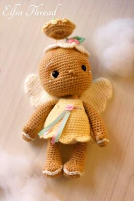 Vintage Gingerbread Angel Cookie Amigurumi