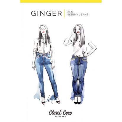 Closet Core Patterns Ginger Skinny Jeans CCP03 - Sewing Pattern