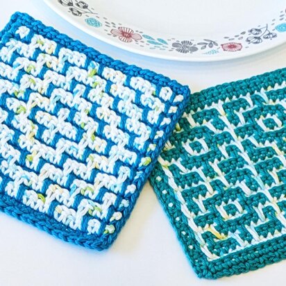 Geometric Mosaic Hot Pads