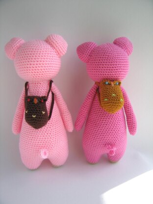 Pig with Owl Backpack Crochet Amigurumi Pattern