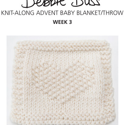"Knit-Along Advent Baby Blanket Week 3" -Along Advent Baby Blanket Week 3 - Blanket Knitting Pattern For Babies in Debbie Bliss Mia