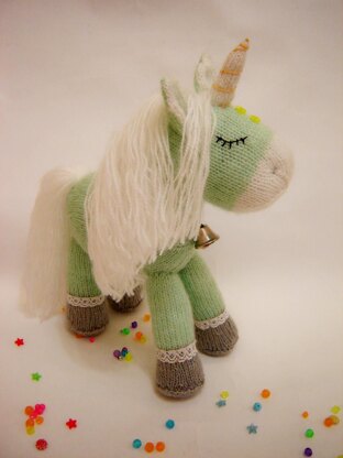 Toy Knitting Pattern plush Unicorn Knit a magical Unicorn as a gift for a girl
