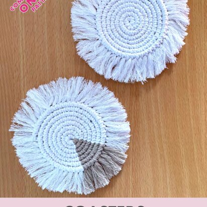 Spiral Coaster Knotted in King Cole Macrame Recycled Cotton – PKAL1011 – Complimentary downloadable PDF Pattern