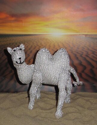 Silver  Camel Toy Animal