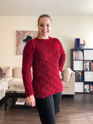 Cablewing sweater by Linda Marveng