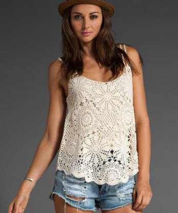 Crochet gorgeous halter festival tank top.