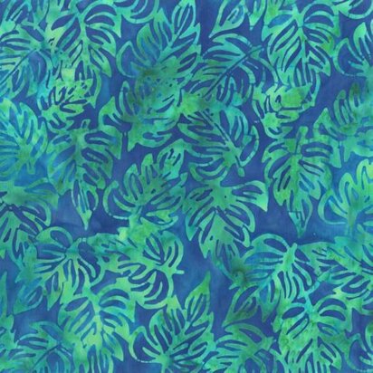 Anthology Fabrics Midnight Jade - Packed Leaves